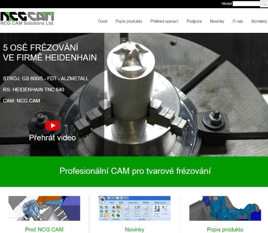 Nové produktové stránky CAM systému NCG CAM - Strojirenstvi.cz